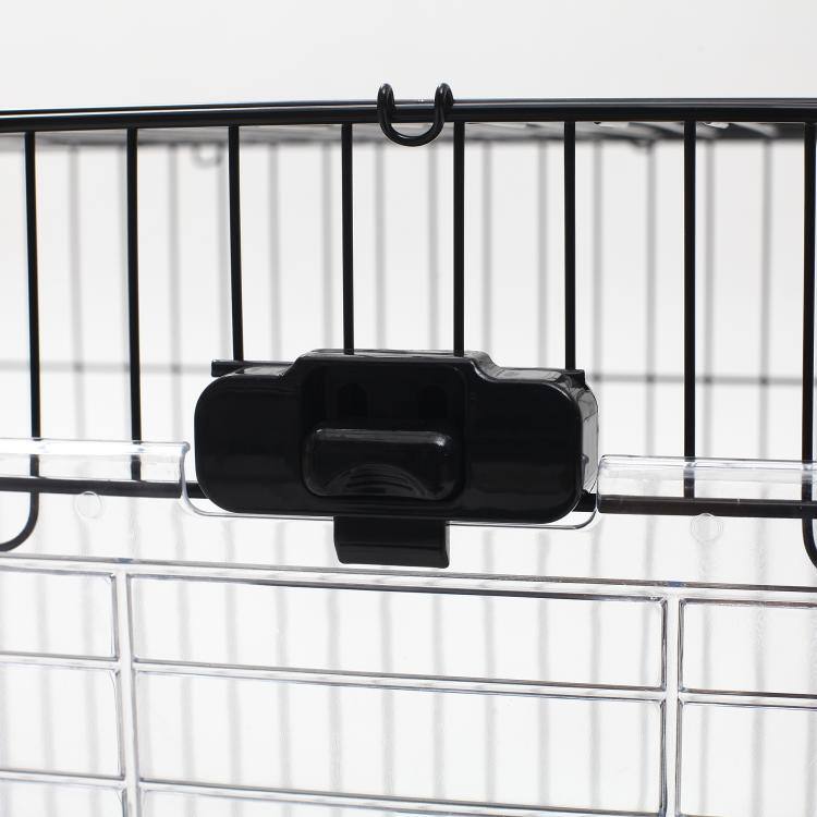 Alt View 9. PULUZ - 2-Level Small Animal Cage Rabbit Hutch with Wheels, Removable Tray, Platform and Ramp for Bunny, Chinchillas - Black.