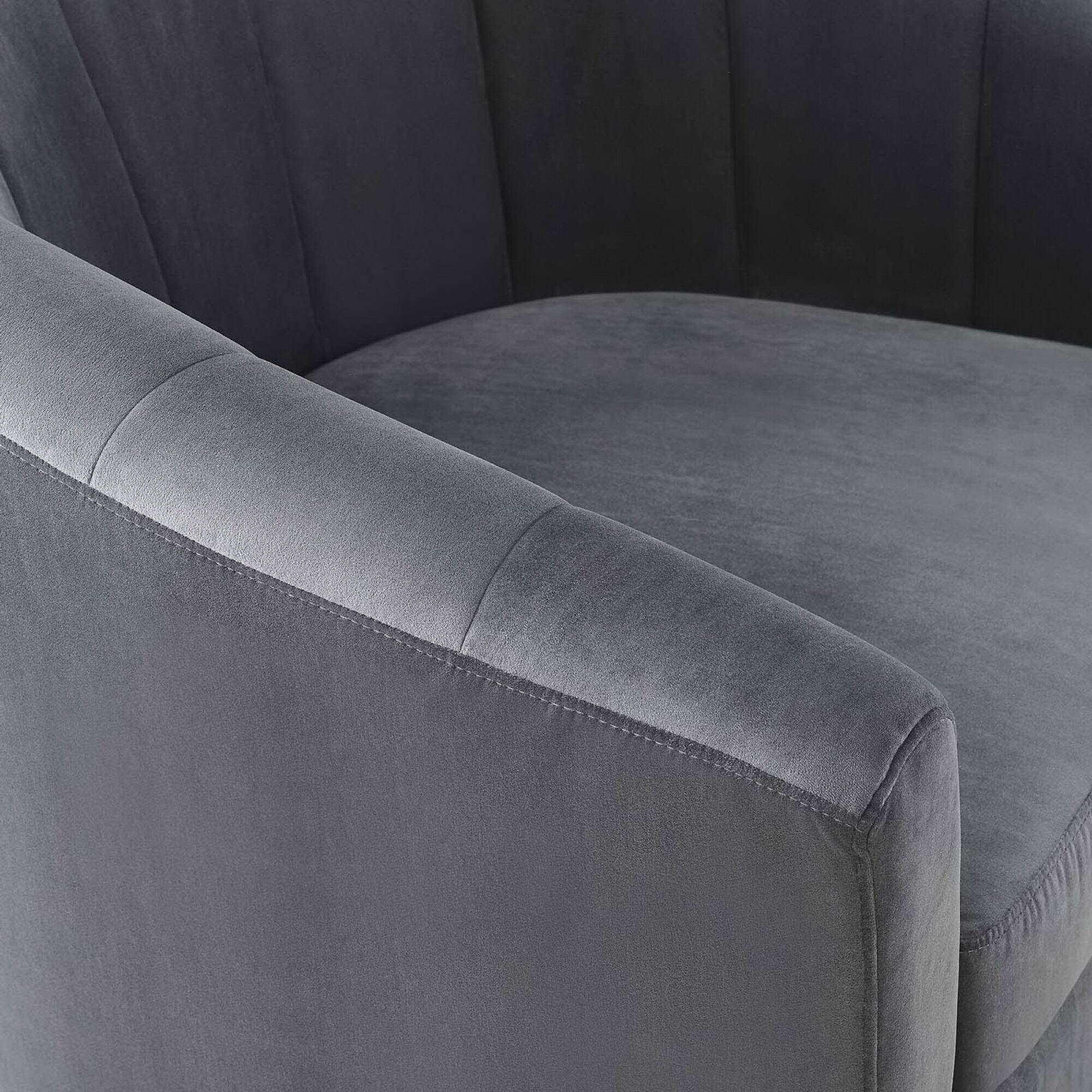 Back. Modway - Prospect Performance Velvet Swivel Armchair by Modway - Black.