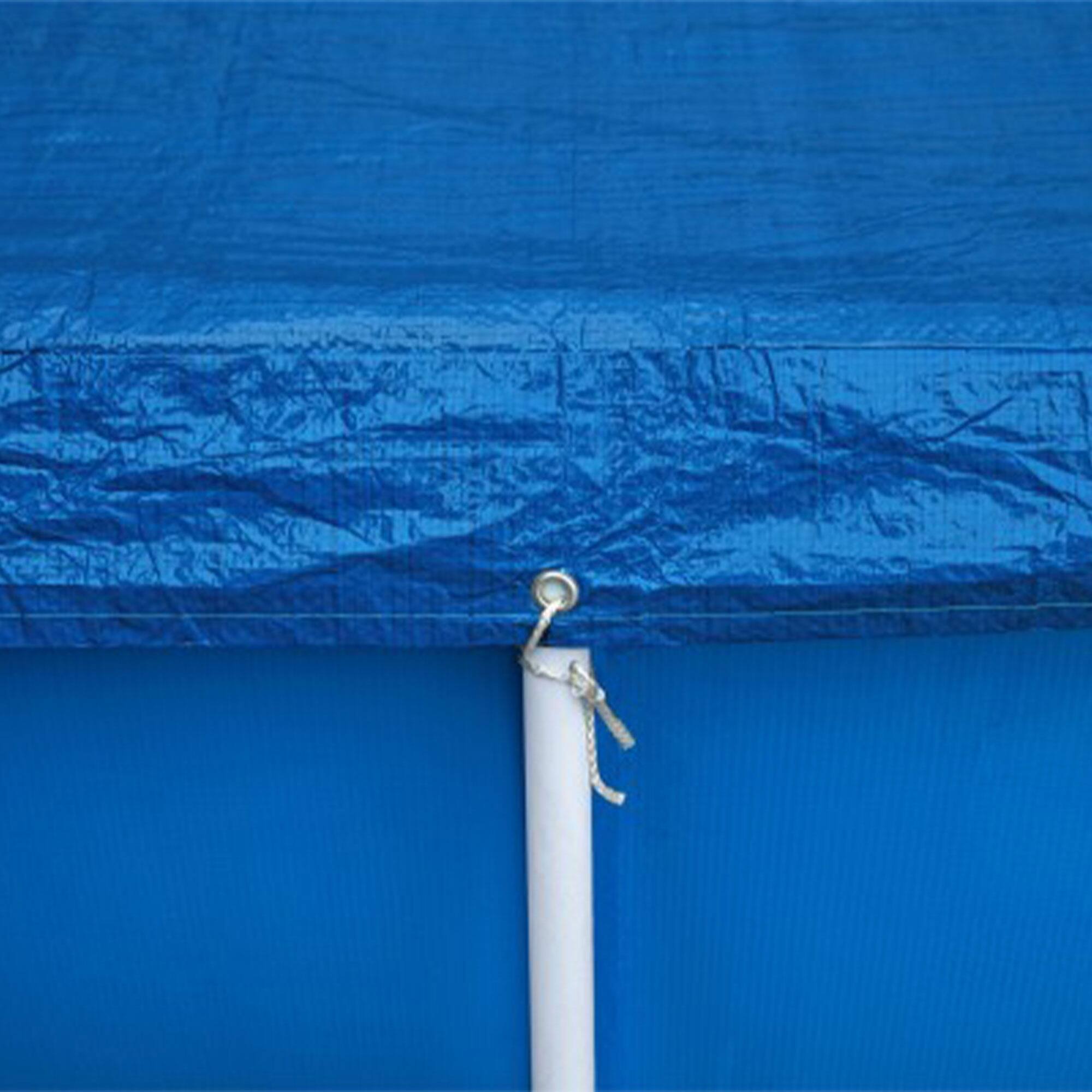 Alt View 8. Bestway - Bestway Rectangular 118" x 79" Above Ground Outdoor Swimming Pool Cover, Blue.