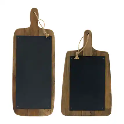 Front. BreeBe - Memo Cutting Board (Set of 2) - Brown, Black.