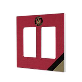 Keyscaper - Atlanta United FC Diagonal Stripe Design Double Rocker Lightswitch Plate - Multicolor
