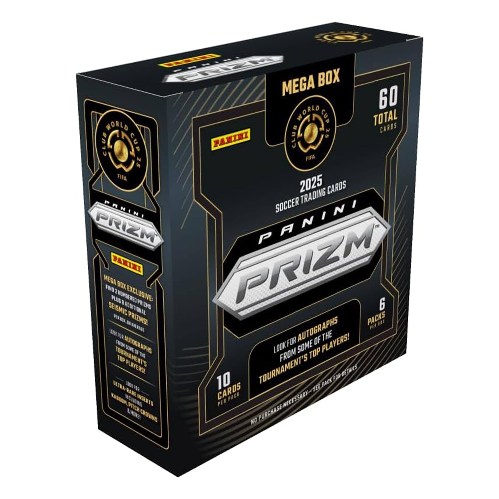 Panini - Prizm 2025 FIFA World Cup Men's Soccer Mega Box | 6 Packs, 10 Cards Per Pack - Multi-Colored
