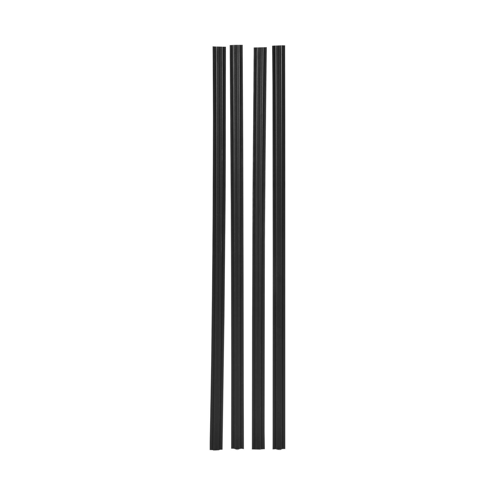 Alt View 5. VEVOR - Bottom Locking Privacy Slats, Double-Wall Vertical Bottom-Locking Slats with Wings for Chain-Link Fence - Black.