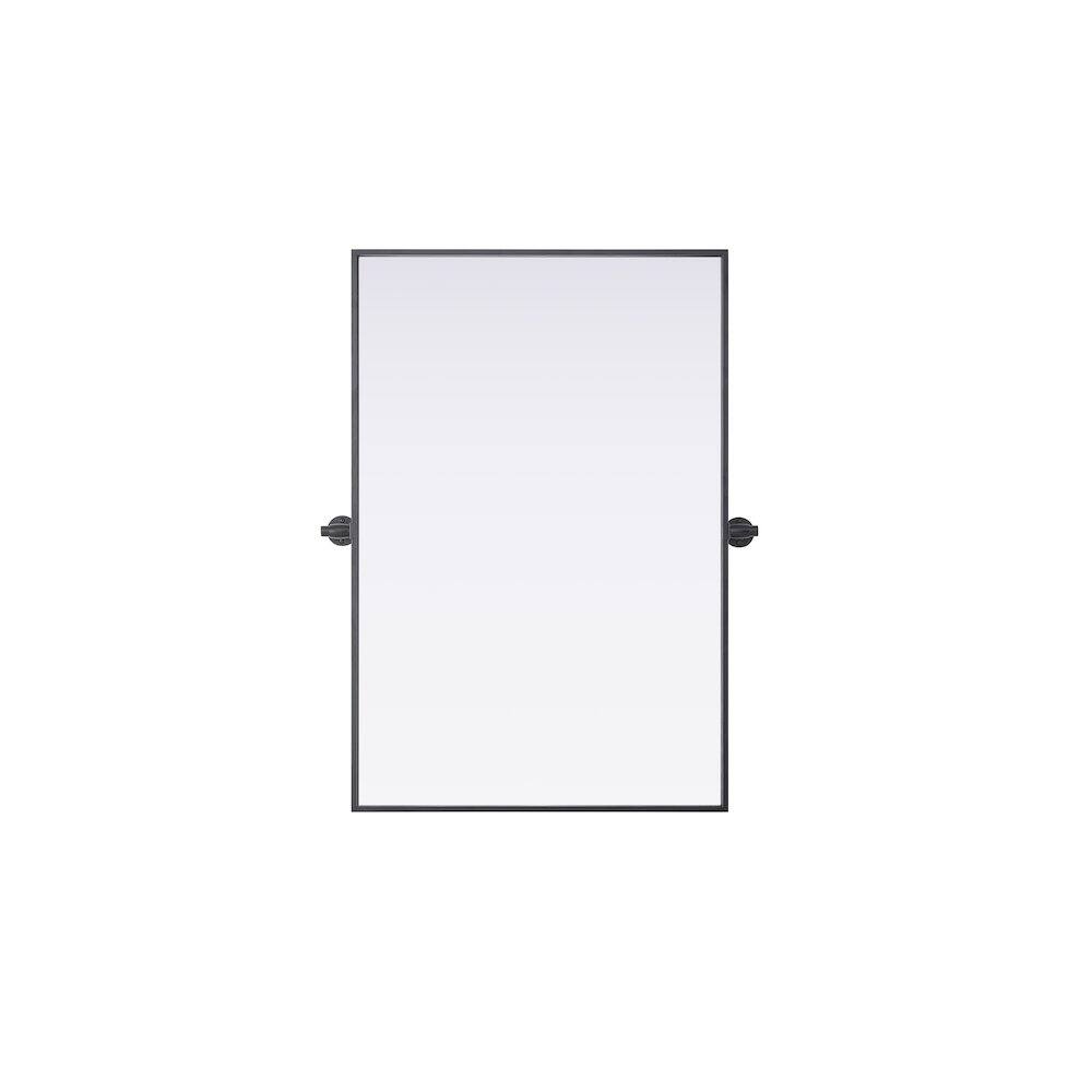 Alt View 6. Elegant Kitchen and Bath - Amoura 24X36 Pivot Mirror In Black - Black.