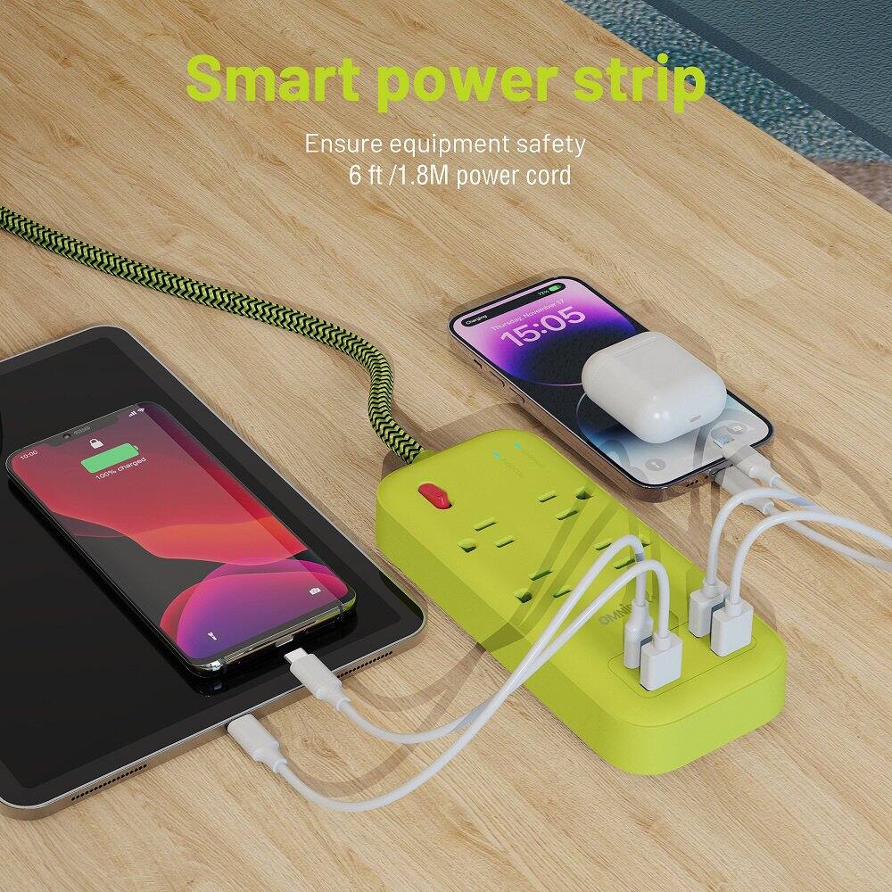 Smart power strip  
Ensure equipment safety  
6 ft /1.8M power cord