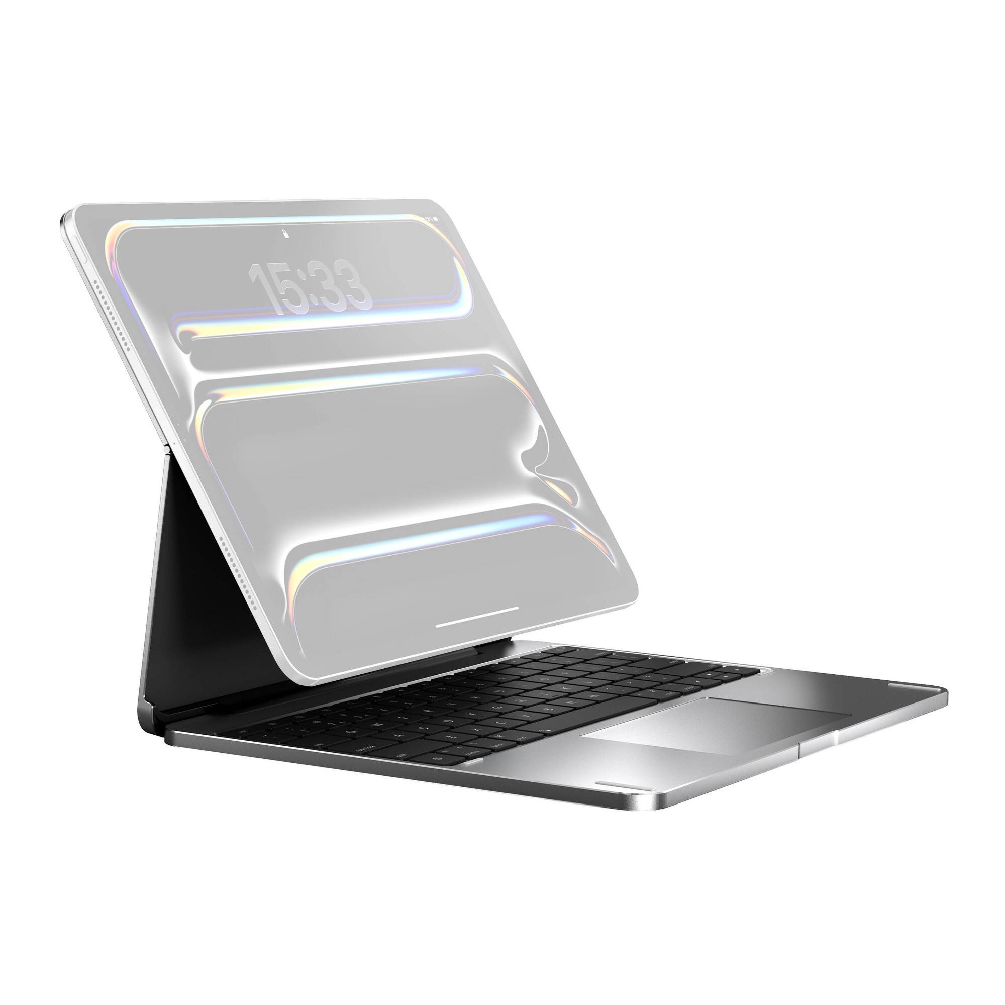 Left. Brydge - Brydge Max 13.0 Aluminum Keyboard for 13 Inch iPad Pro (Silver) - Silver.