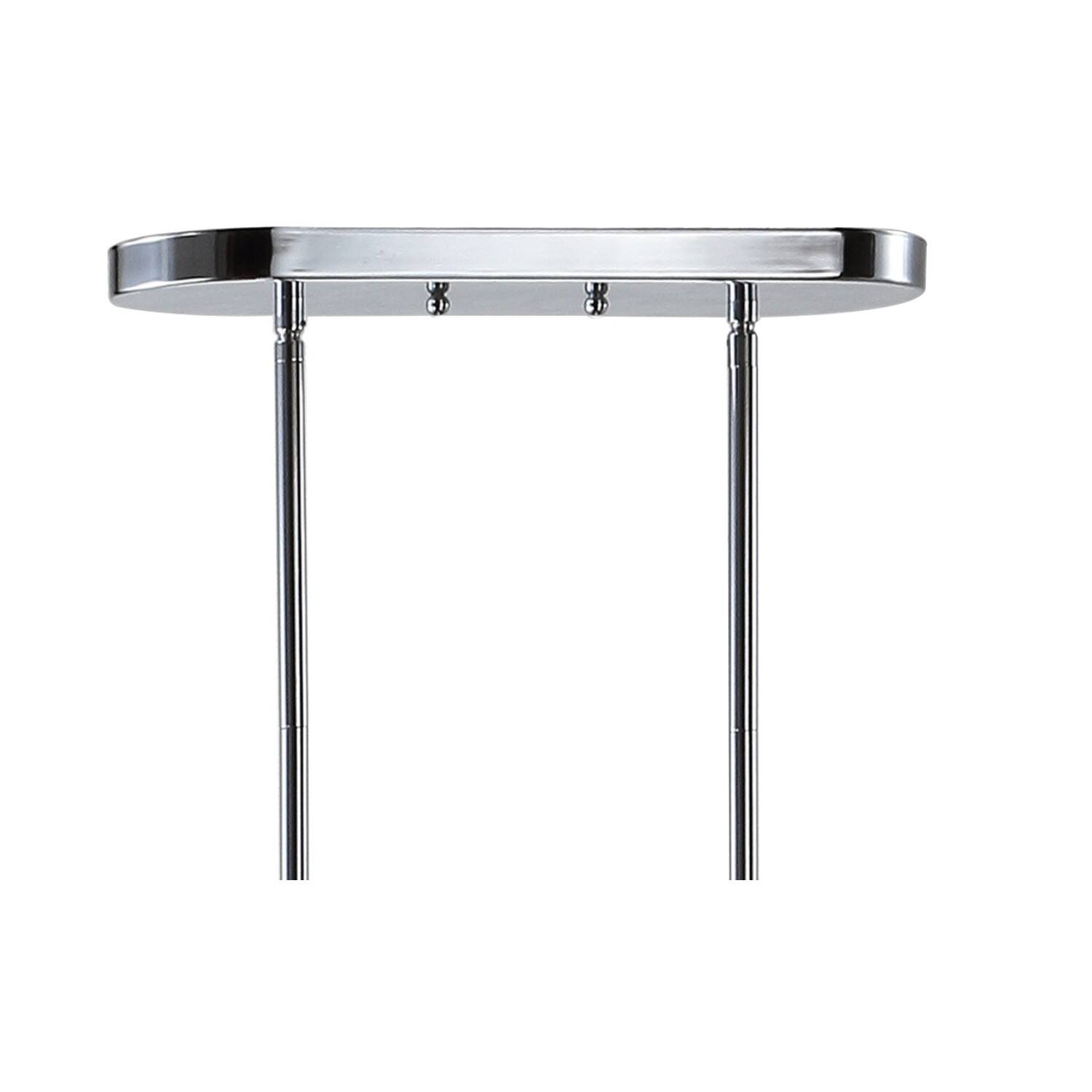 Alt View 5. Jonathan Y - Doris 41" 4-light Linear Metal/Crystal LED Pendant, Chrome - Chrome.