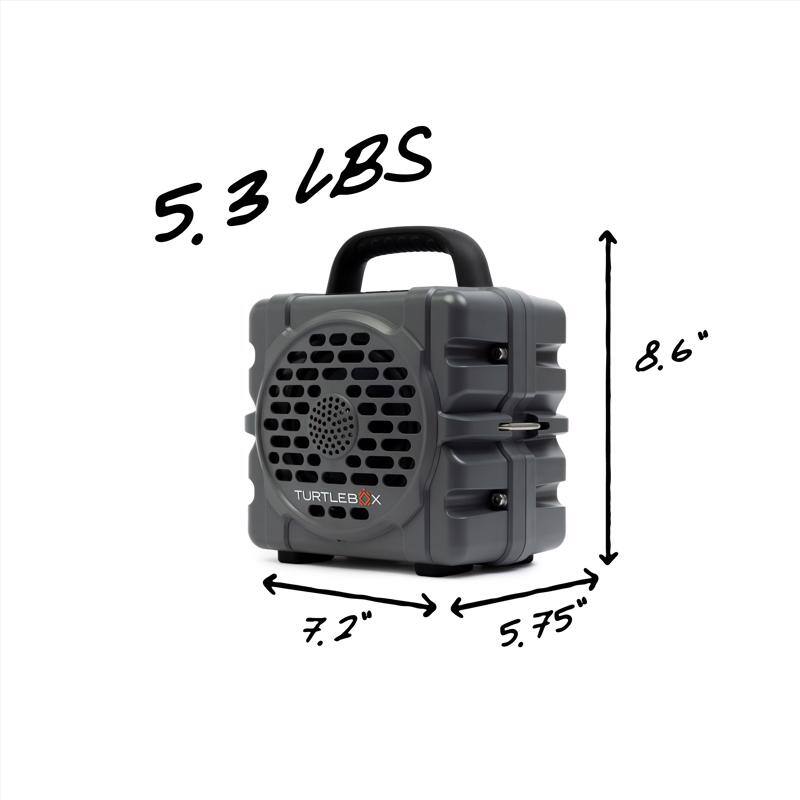 5.3 LBS  
8.6"  
TURTLEBOX  
7.2"  
5.75"