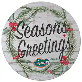 Jardine - Florida Gators 20'' x 20'' Season's Greetings Circle - White