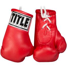 TITLE Boxing - 3.5" Authentic Detailed Mini Lace Up Gloves - Red