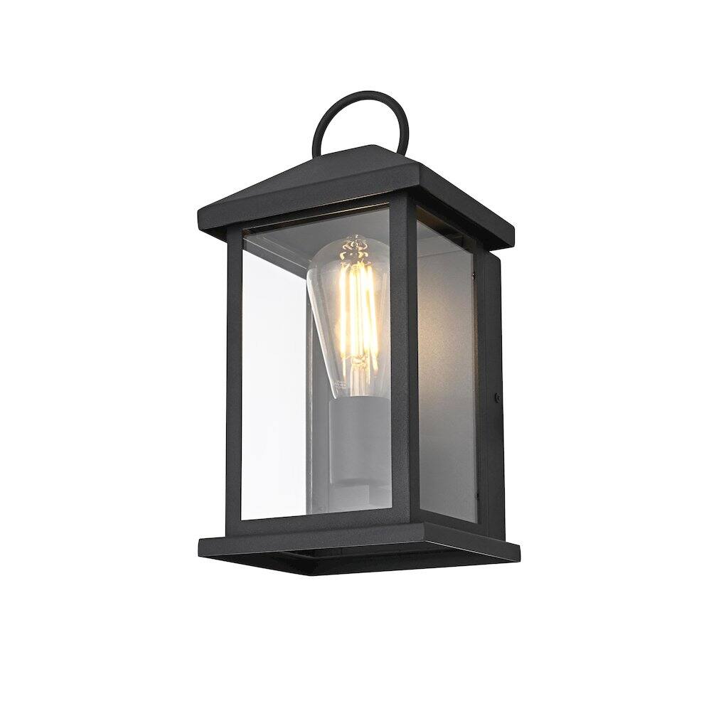 Left. Elegant Lighting - Neil 6 Inch Outdoor Wall Sconce In Black - Black.