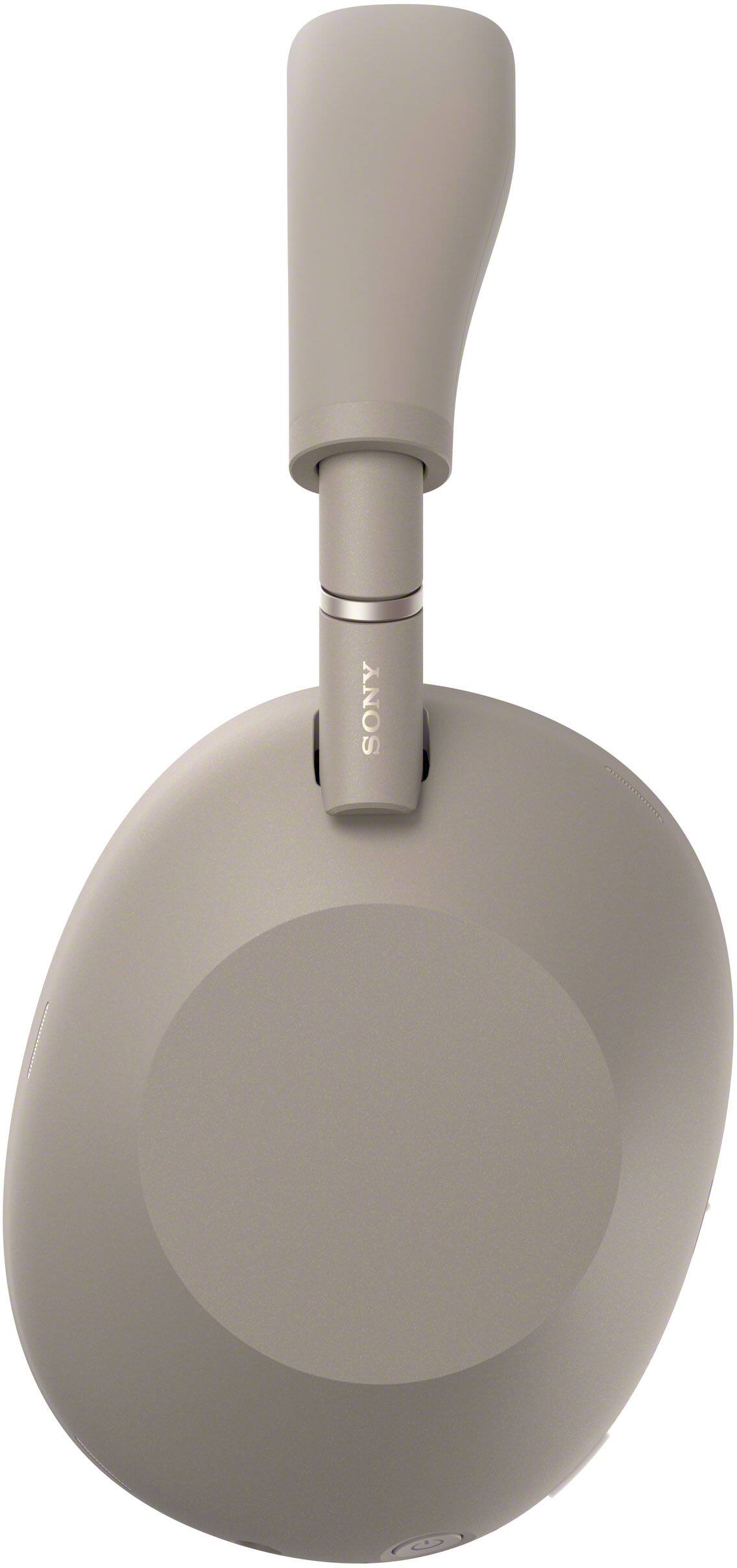 Left. Sony - WH-1000XM6- Best Wireless Noise Cancelling Headphones - Sandstone.