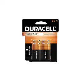 Duracell - Coppertop 9V Alkaline Battery, 4/Pack (MN16RT4Z)