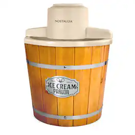 Nostalgia - 4-qt. Electric Bucket Ice Cream Maker - Wood