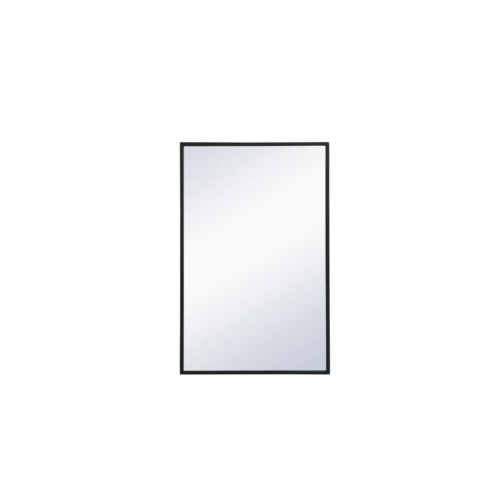 Alt View 5. Elegant Decor - Metal frame rectangle mirror 18x28 inch in black - Black.