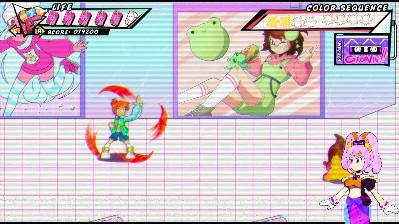 LIFE X + COLOR SEQUENCE L R SCORE: 079200 RankMan GROOVN!!!