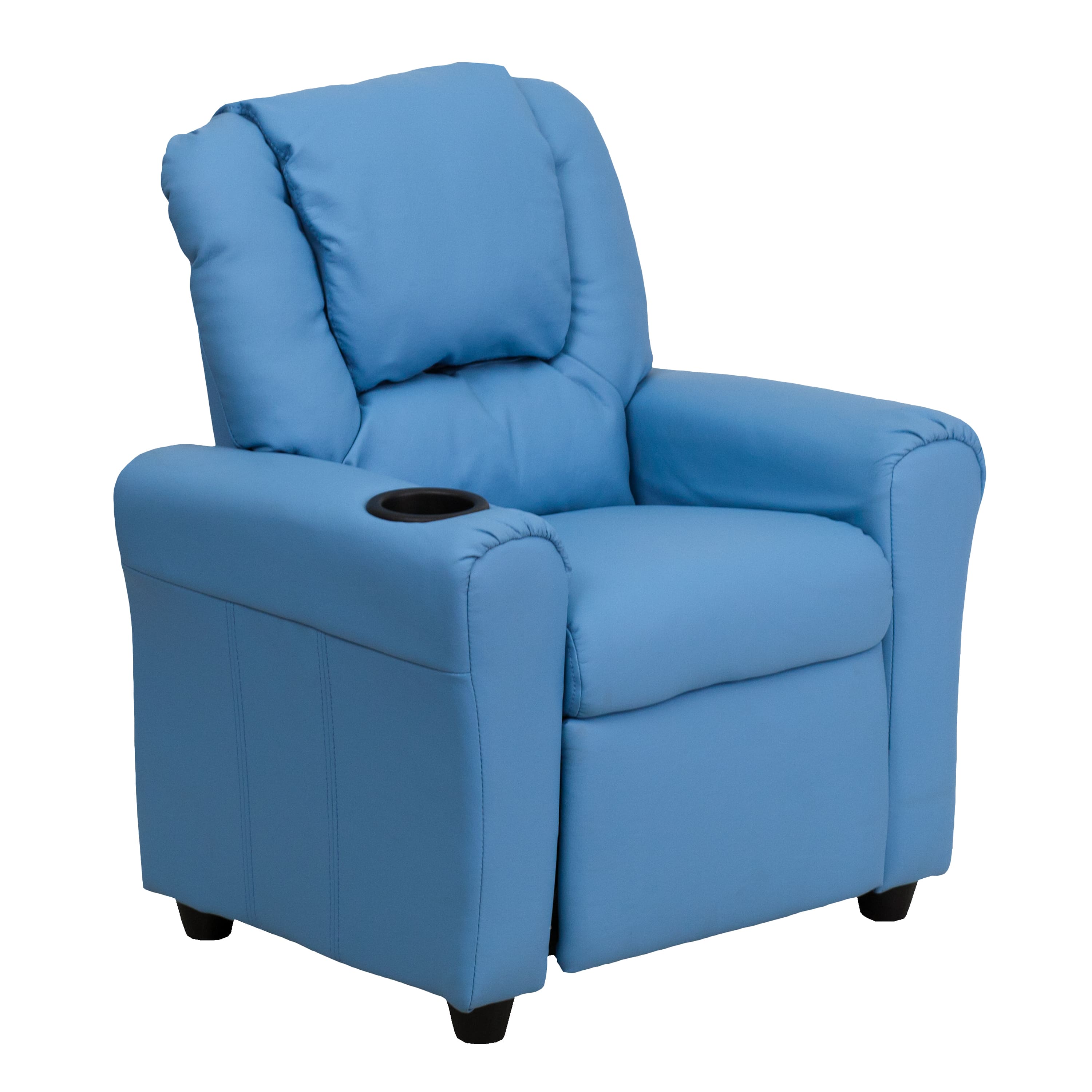 Emma + Oliver - Contemporary Kids Recliner with Cup Holder and Headrest - Light Blue Vinyl price history on PriceWatchPro