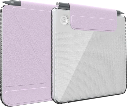 Front. TUDIA - TUDIA M-FLIP Detachable Clear Magnetic Case for Kobo Libra Colour 2024 - Purple - Purple.