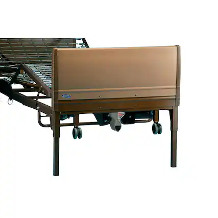 Front. Invacare - Universal Bed End for Full & Semi-Electric Homecare Beds – Durable Bed Footboard Accessory - Brown.