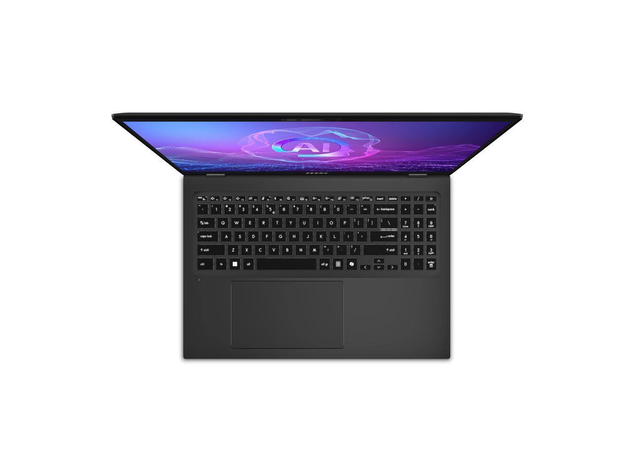 Alt View 9. MSI - MSI Prestige 16 AI Evo 16” UHD+ OLED Laptop - Intel Core Ultra 7 255H 2025 - Intel Arc Graphics - 16GB RAM - 1TB Storage - Stellar Gray.
