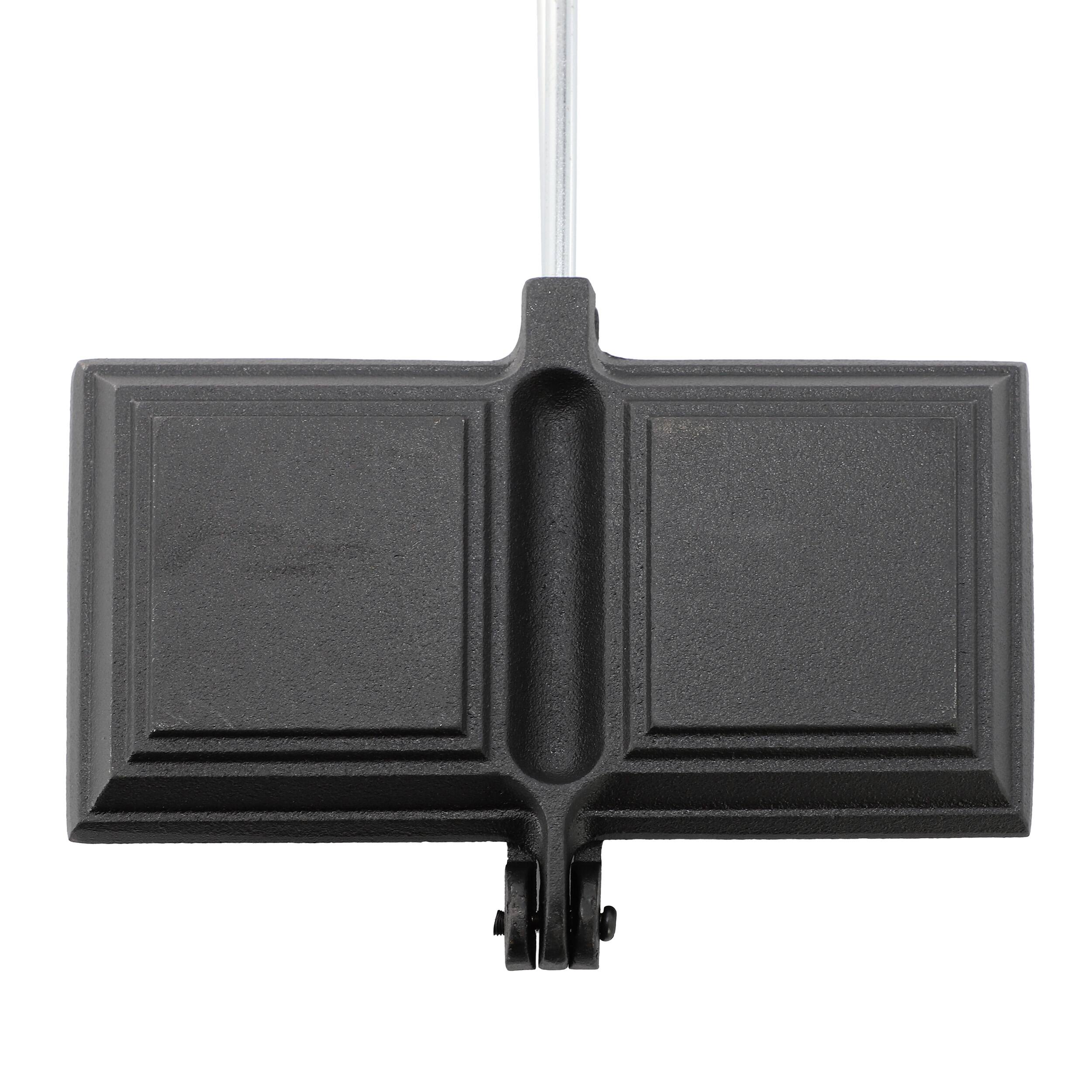 Alt View 2. Mega Chef - Megachef 8.26 Inch Cast Iron Pie Iron Outdoor/Camping Cookware with Long Handle - Black.