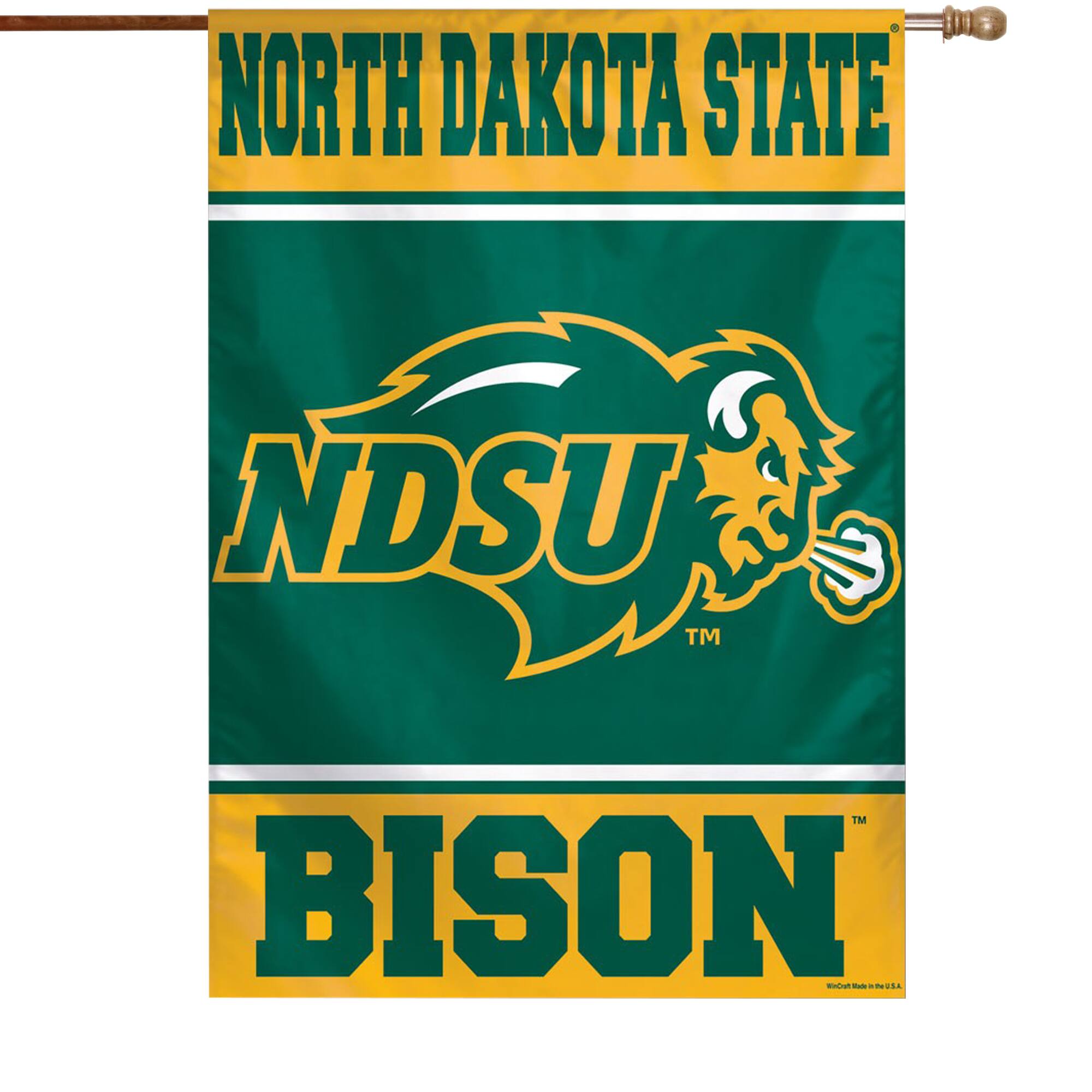 WinCraft - NDSU Bison 28" x 40" Full Name Single-Sided Vertical Banner - Multicolor