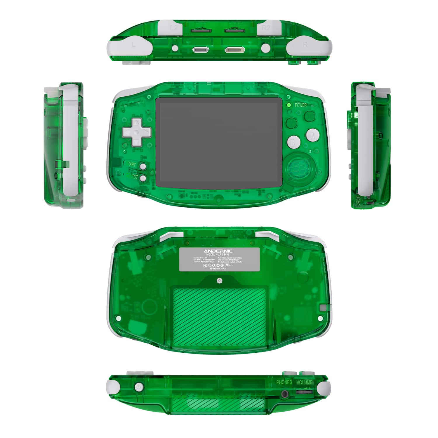 Handheld Retro Game Console with 3.4 Inch IPS Screen and Vibration Audio