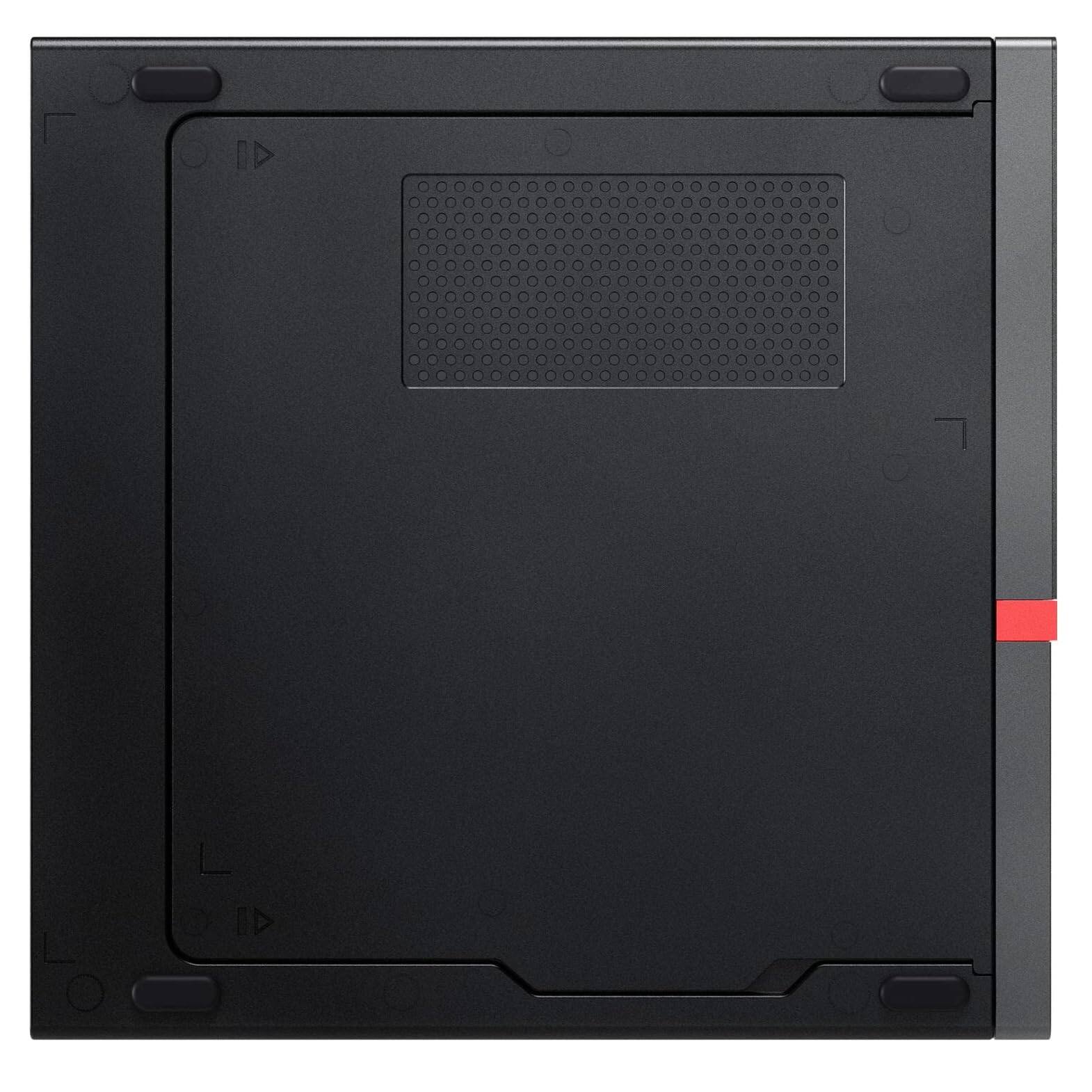 Left. Lenovo - Lenovo ThinkCentre M720Q Tiny Desktop PC, Intel Core i7-8700T up to 4.3Ghz, 32GB DDR4 RAM, 1T NVMe SSD, USB WiFi, Win11P - Black.