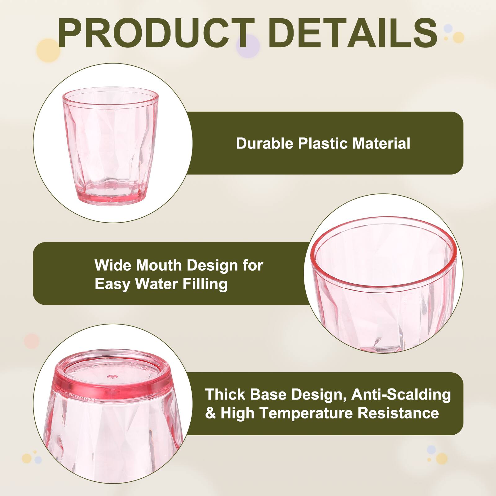 PRODUCT DETAILS

- Durable Plastic Material
- Wide Mouth Design for Easy Water Filling
- Thick Base Design, Anti-Scalding & High Temperature Resistance