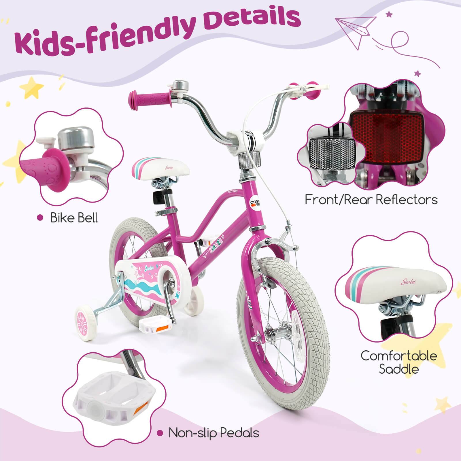 Kids-friendly Details

- Bike Bell
- Front/Rear Reflectors
- Comfortable Saddle
- Non-slip Pedals