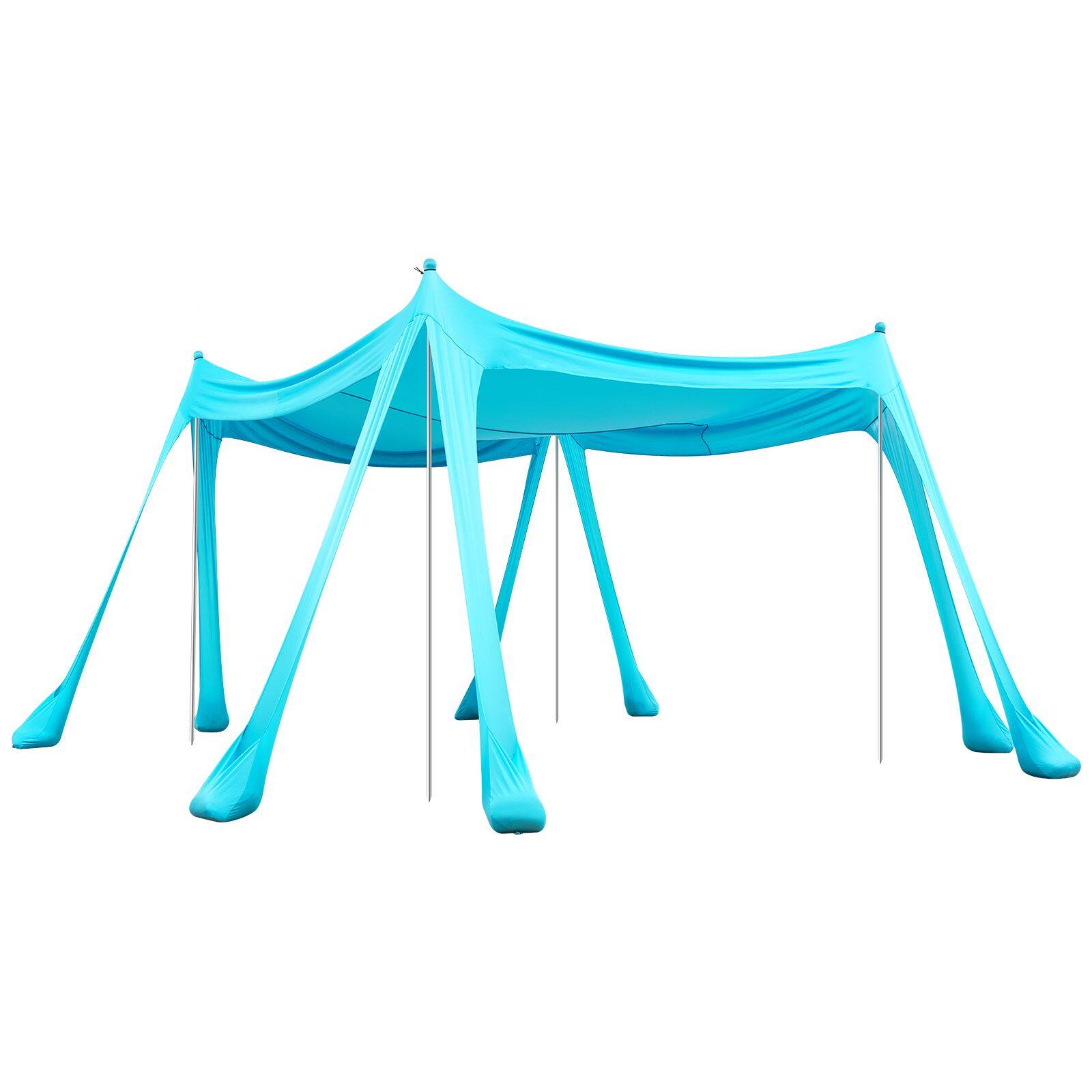 Alt View 6. Loheer - Loheer Beach Tent Sun Shelter, 10x10 Easy Pop Up Beach Canopy Green, UPF50+ Portable Shade for Family Camping - Green.