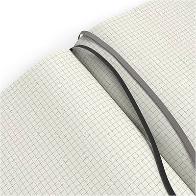 Alt View 2. TRU RED - Large Flexible Cover Graph Journal - Black.