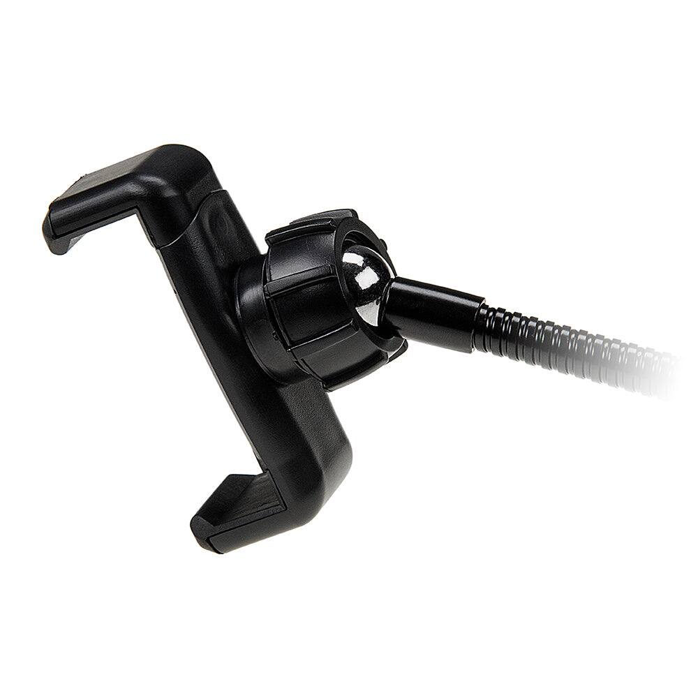 Left. Fotodiox - Smartphone Clamp w/ Gooseneck Mount - Universal Phone mount w/ Cold Shoe Adapter & 1/4" Tripod Threads.
