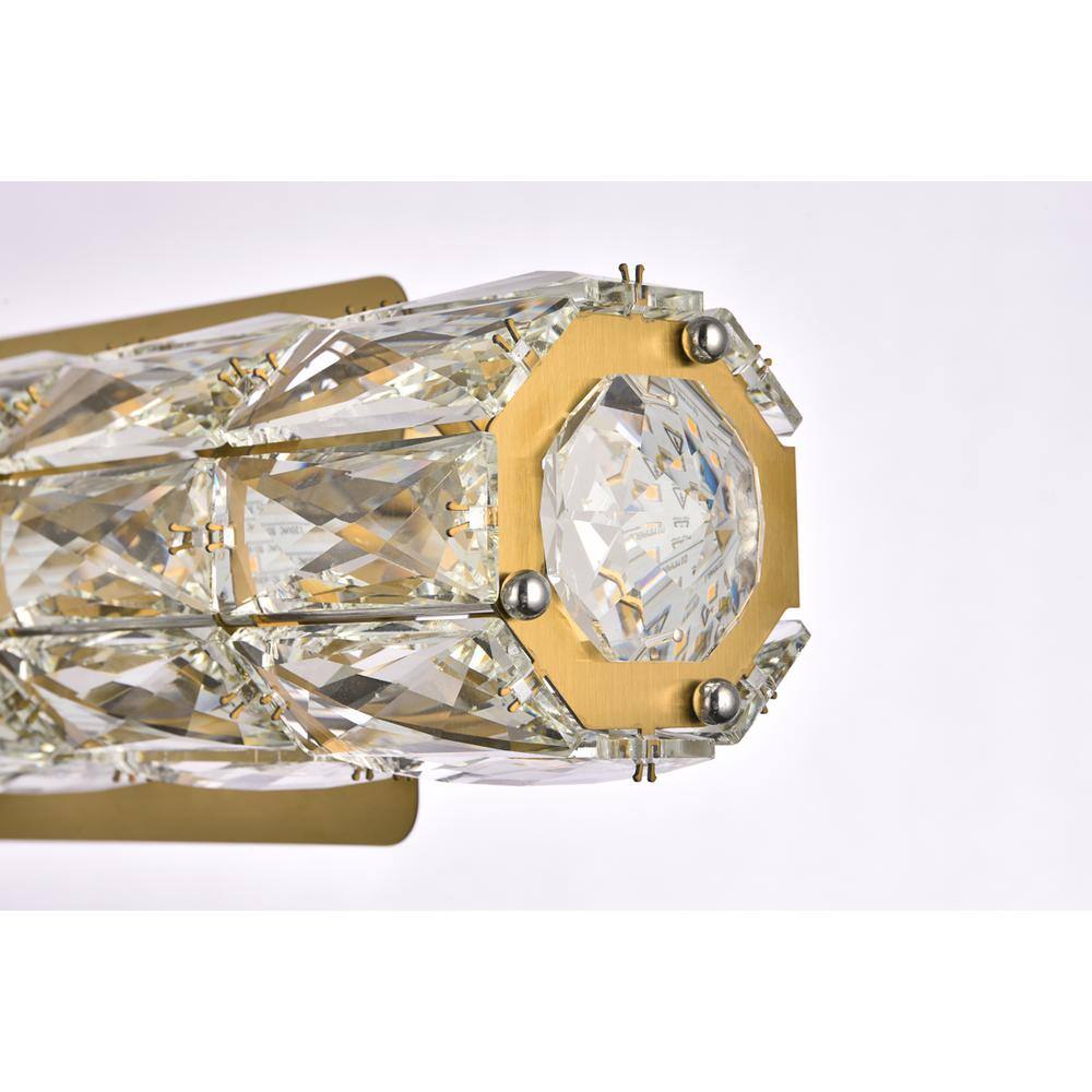 Alt View 2. Elegant Lighting - Valetta 30 inch LED linear wall sconce in gold - Gold.