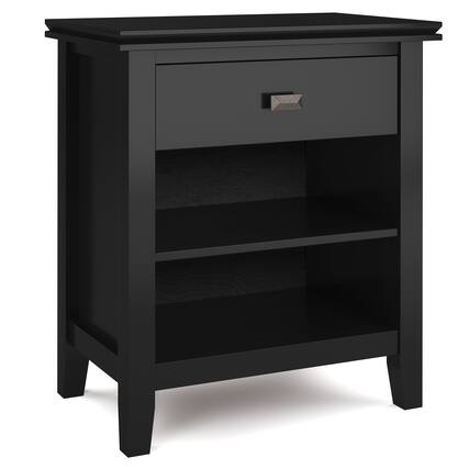 Front. Simpli Home - Simpli Home Artisan 24 inch Wide Solid Wood Bedside Table in Black - Black.