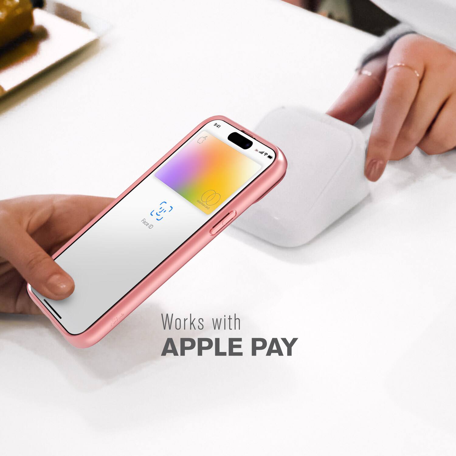 Works with APPLE PAY, Face ID, Goiteued