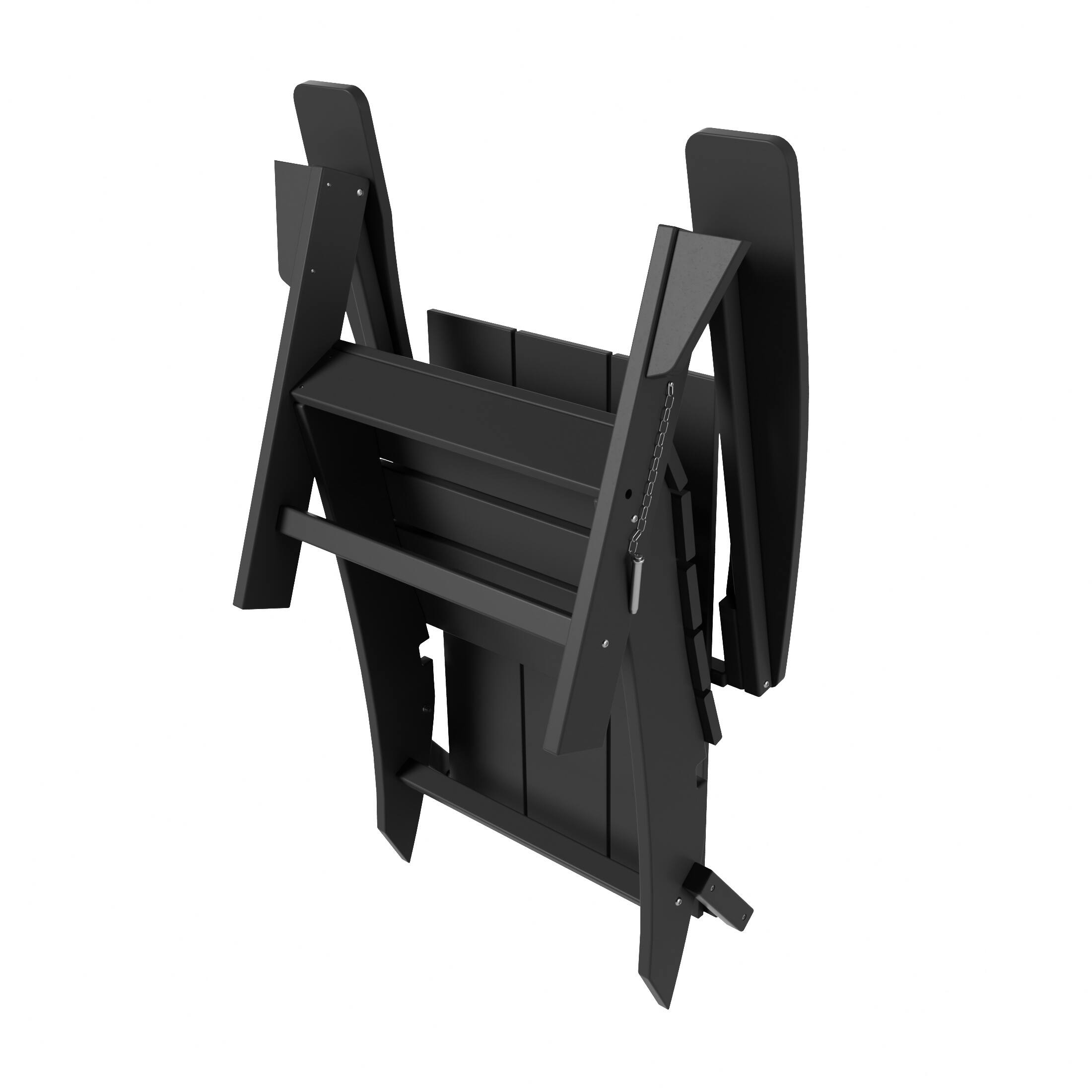 Alt View 4. WestinTrends - WestinTrends Ashore Outdoor HDPE Modern Folding Adirondack Chair - Gray.