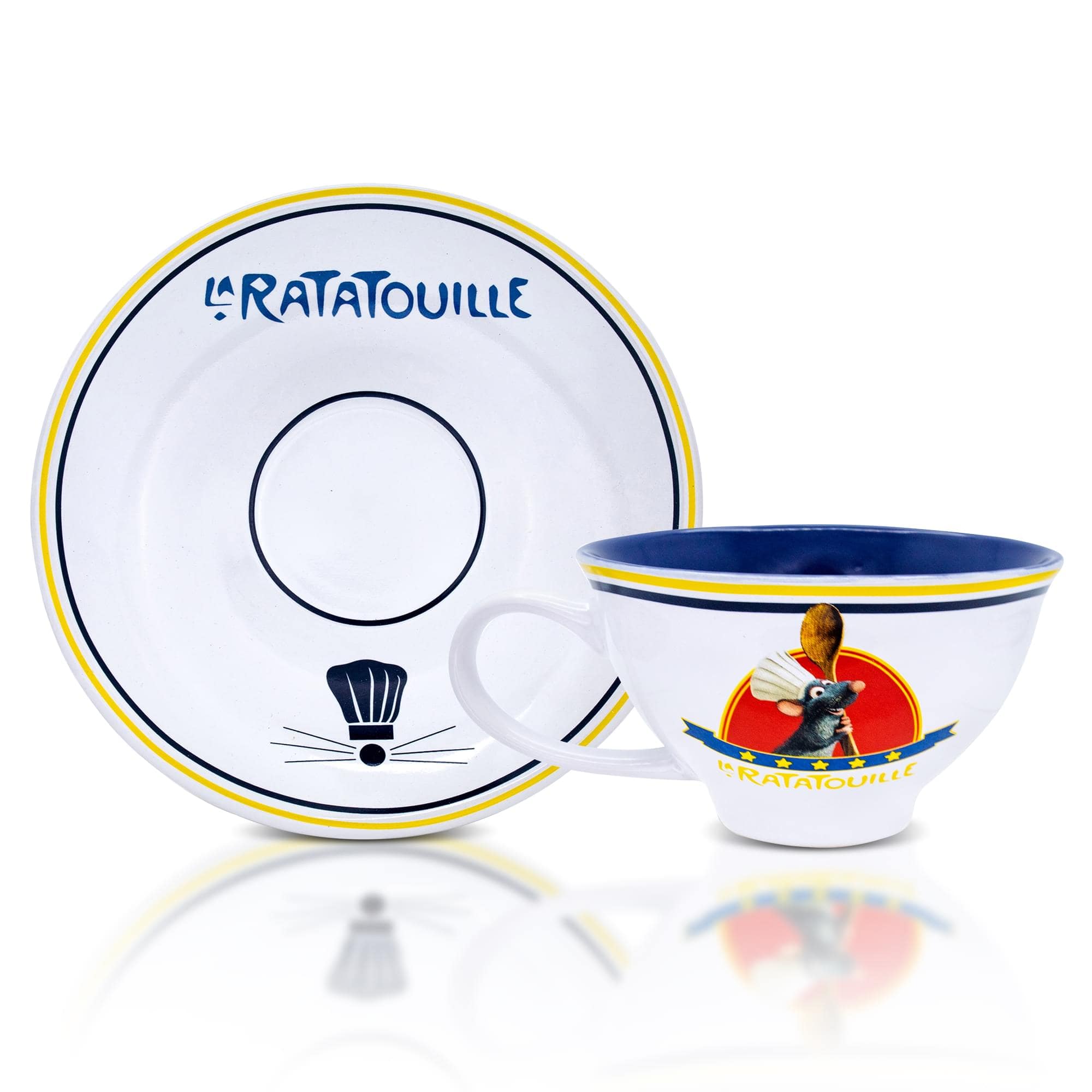 Disney - Pixar Ratatouille Chez Remy Ceramic Teacup and Saucer Set - Blue