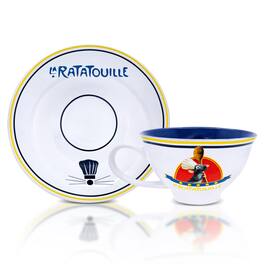 Silver Buffalo - Disney Pixar Ratatouille Chez Remy Ceramic Teacup and Saucer Set - Blue