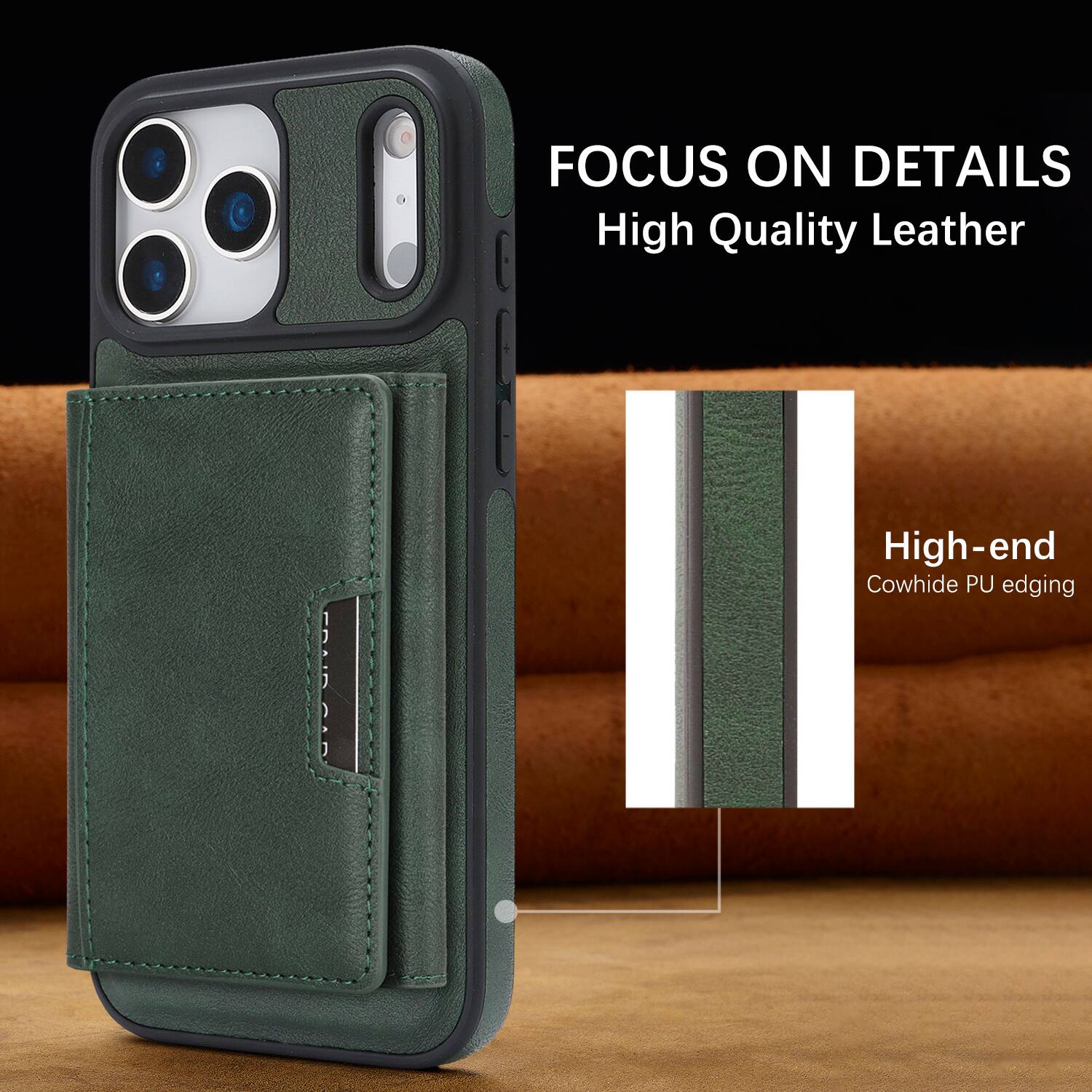 FOCUS ON DETAILS  
High Quality Leather  

High-end Cowhide PU edging