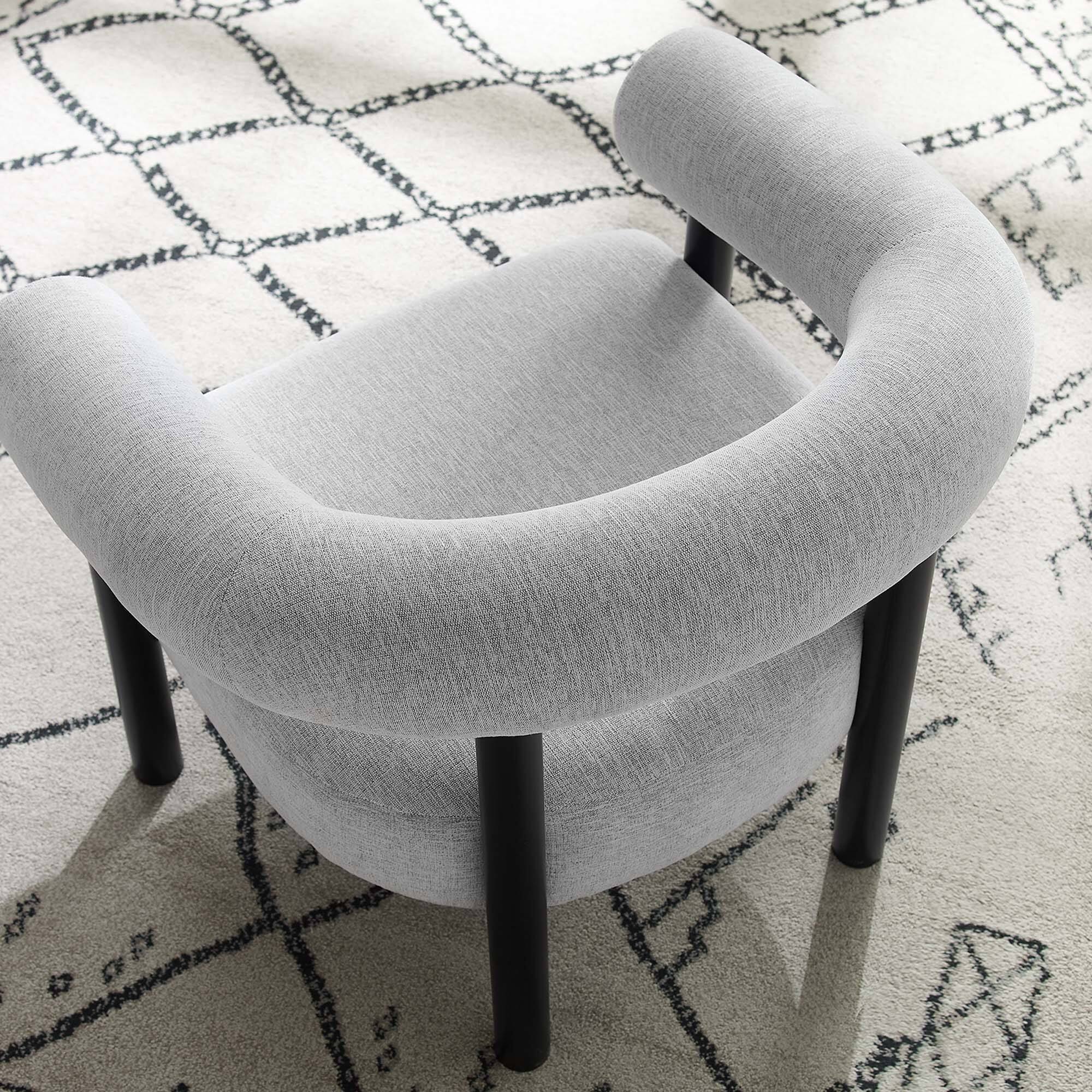 Alt View 5. Modway - Sable Upholstered Fabric Armchair by Modway - Black.