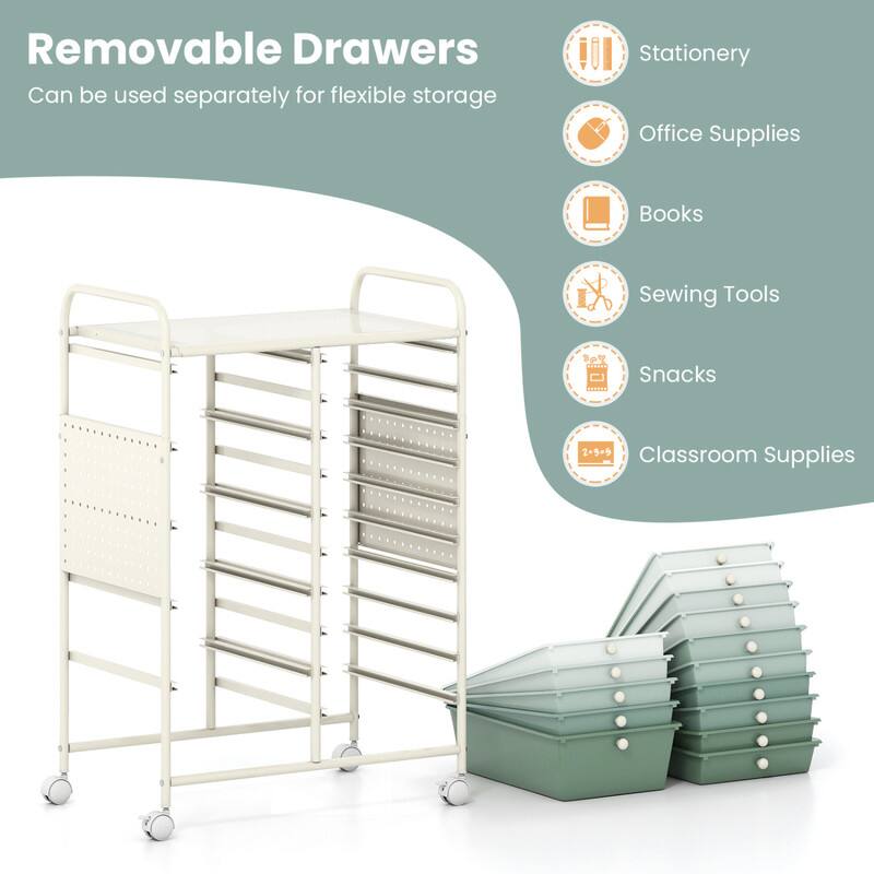 Removable Drawers  
Can be used separately for flexible storage  
Stationery  
Office Supplies  
Books  
Sewing Tools  
Snacks  
Classroom Supplies