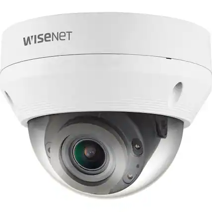 Front. Samsung - Wisenet QNV-6082R1 2 Megapixel Outdoor Full HD Network Camera - Color - Dome - White - 98.43 ft Infrared Night Vision - White.
