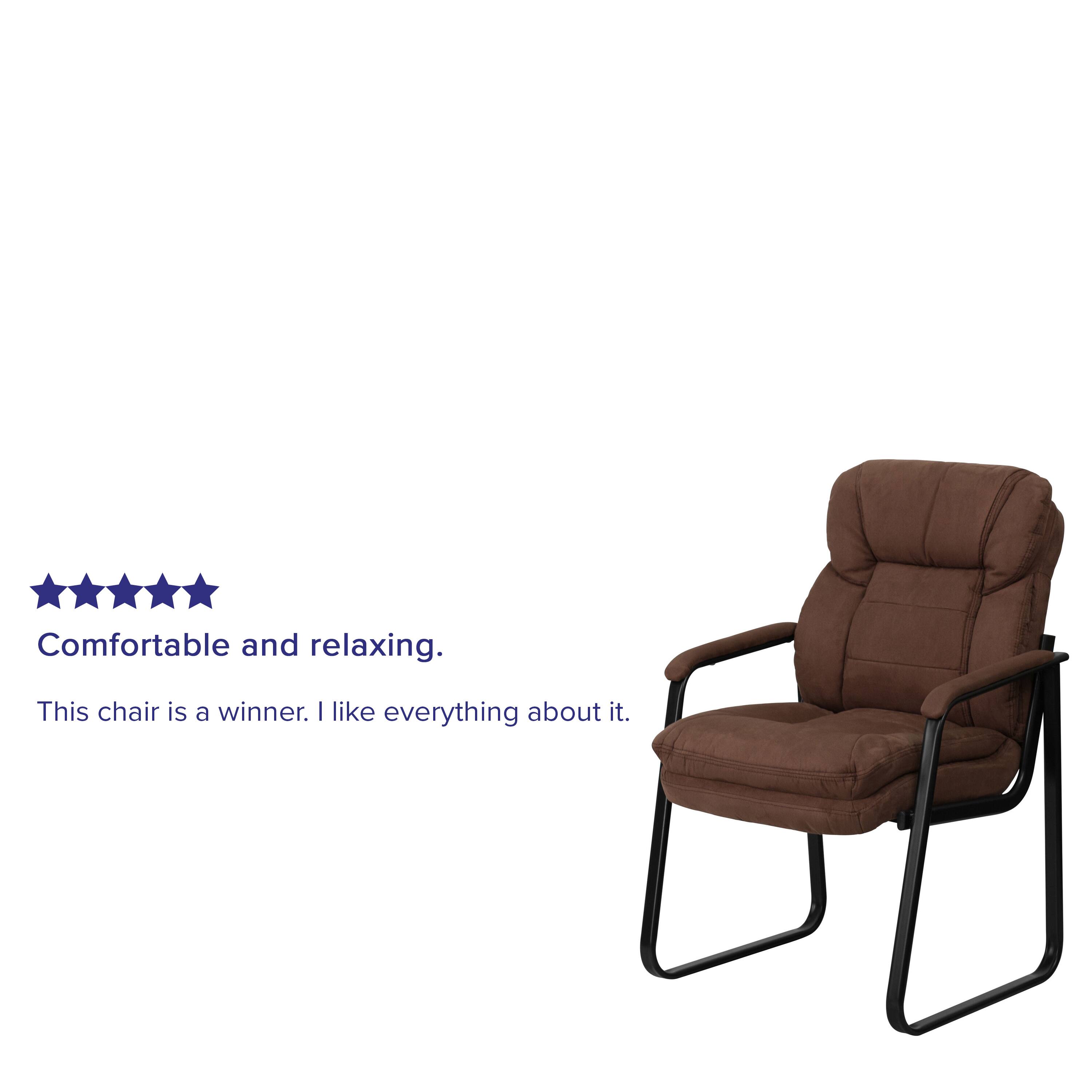 Comfortable and relaxing.  
This chair is a winner. I like everything about it.