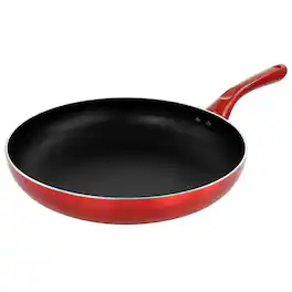 Better Chef - 12in Silver Metallic Non Stick Gourmet Fry Pan - Red