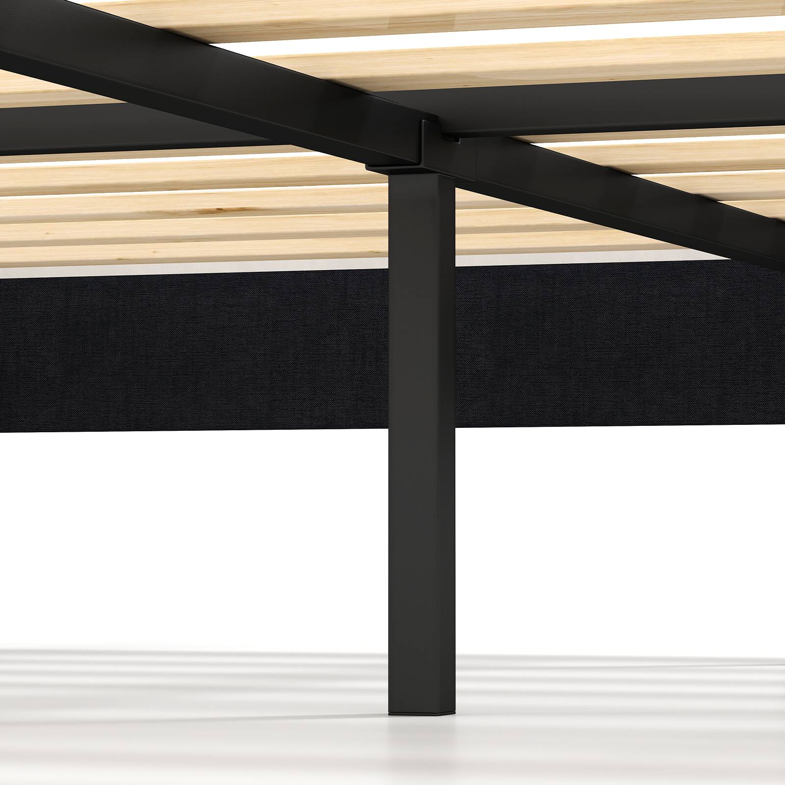 Alt View 7. LUCKY ONE - Full Assembled Velvet Platform Bed with Height Adjustable Channel Headboard - Gray-Full.