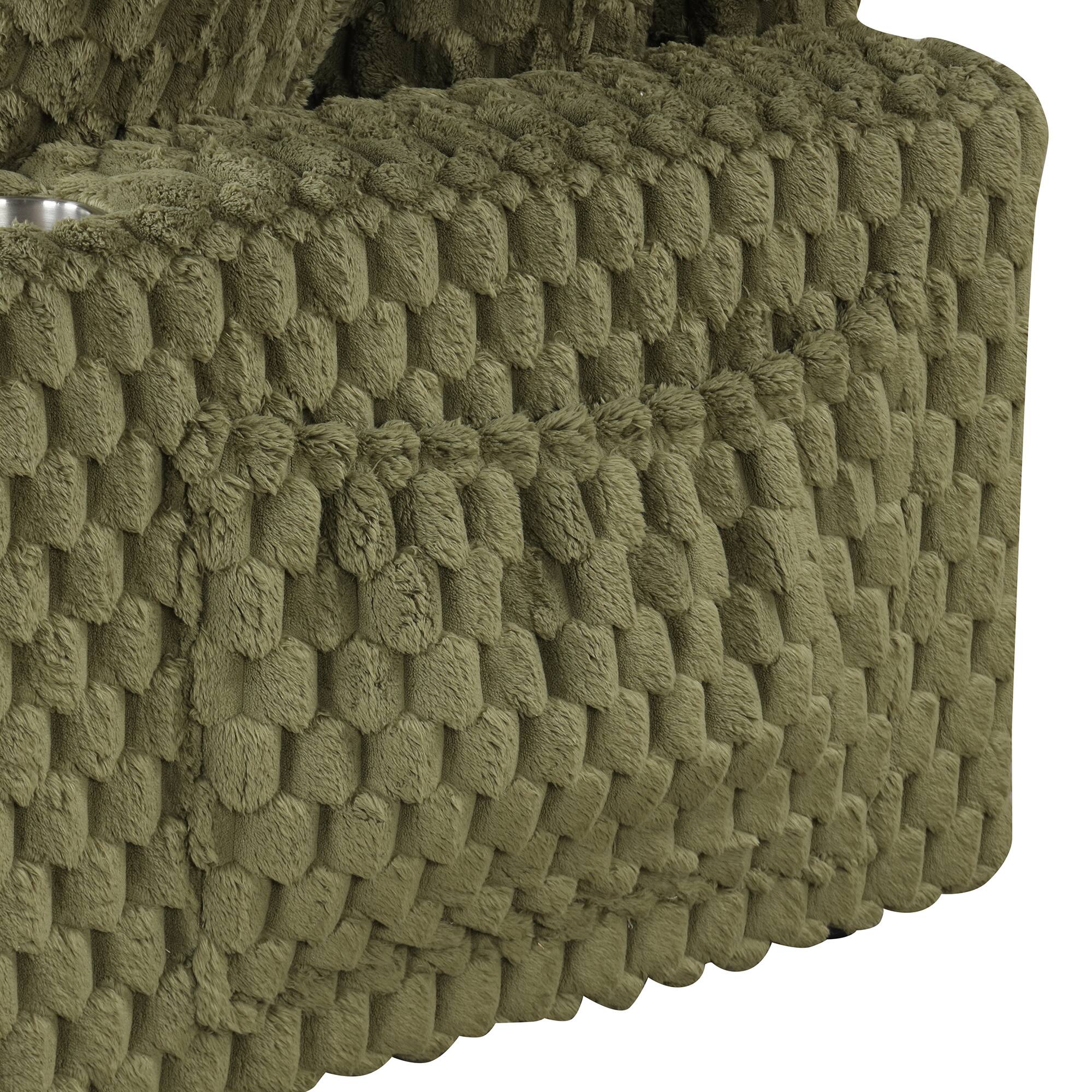 Alt View 4. Vaczon - 58'' Oversized Chaise Lounge, Living Room Plush Sofa Bed Chair Bed, Sleeper Couch Bed With Storage Space, Office Daybed - Green.