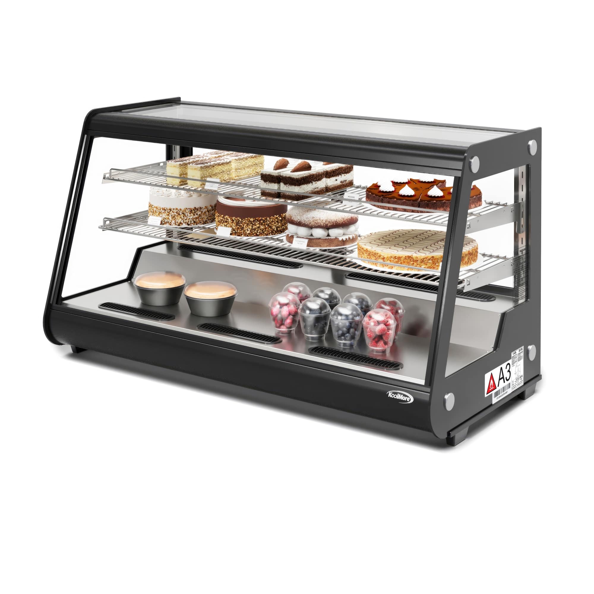 Koolmore - 48 in. Countertop Bakery Display Refrigerator, 7 cu. ft. (CDC-7C-BK) - Black