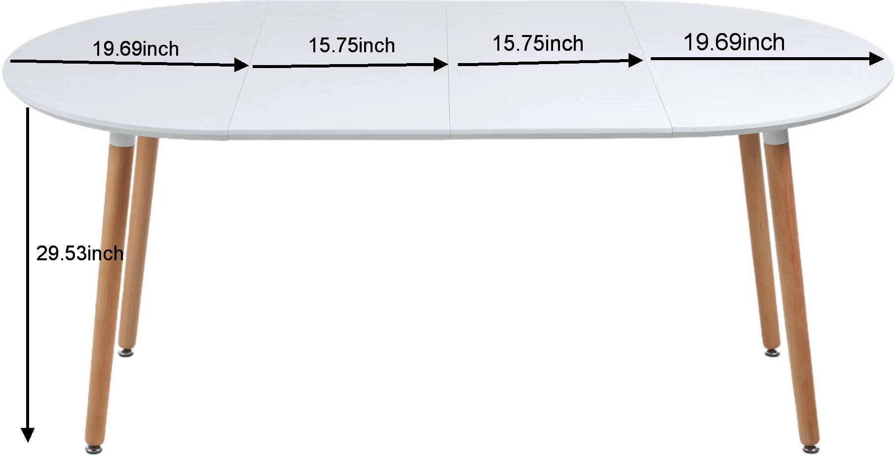 19.69 inch  
15.75 inch  
15.75 inch  
19.69 inch  
29.53 inch