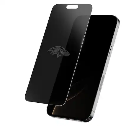 Front. Screen Skinz - Baltimore Ravens iPhone Privacy Glass Screen Protector - 13 Pro Max/14 Plus - Multicolor.